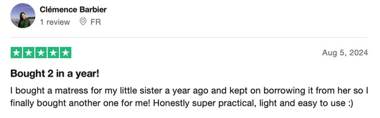 Reviews from customers who bought our inflatable mattress