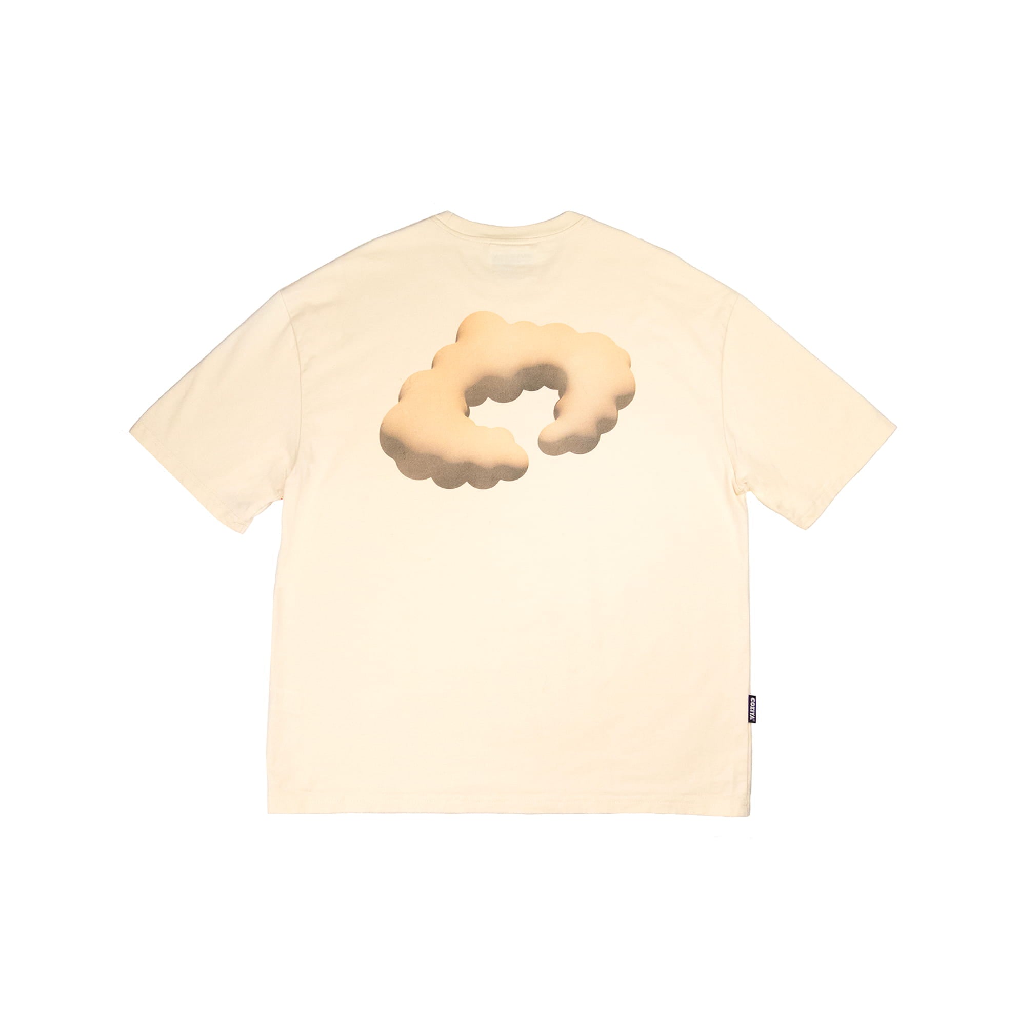 T-shirt Cloud 3D Coziya® crème entier - coloris naturel doux premium