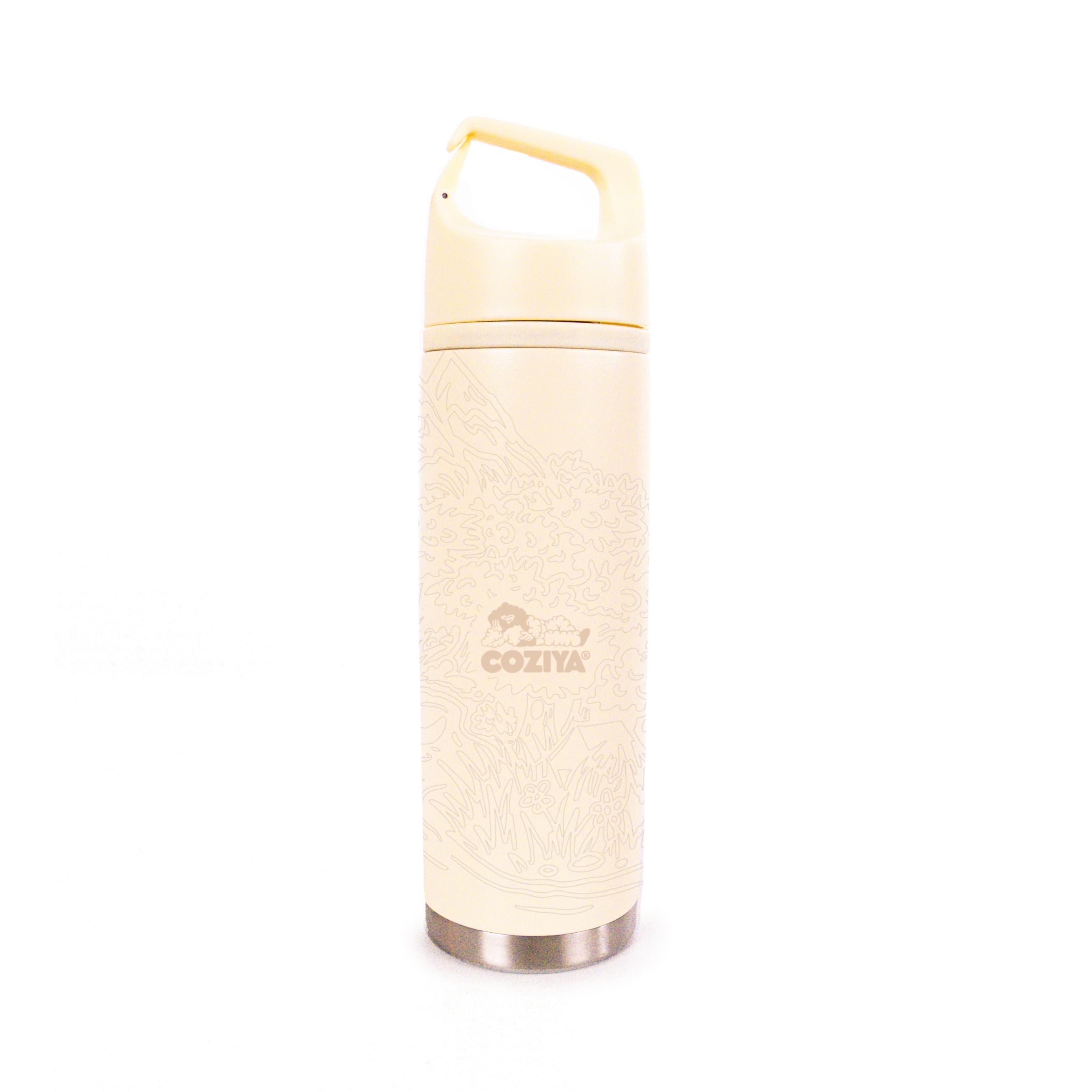 Gourde isotherme inox 650ml Coziya Hook650™ beige - élégante polyvalente