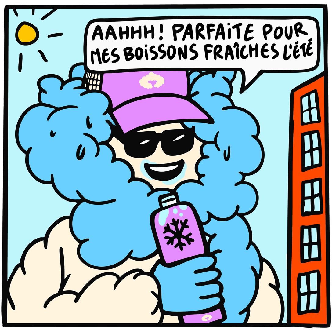 Mascotte Cozyboy Coziya® avec la gourde Hook650™ - qui utilise la thermos garde l'eau fraîche
