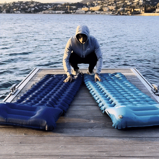 Matelas gonflable deux personnes avec clips pour assemblage