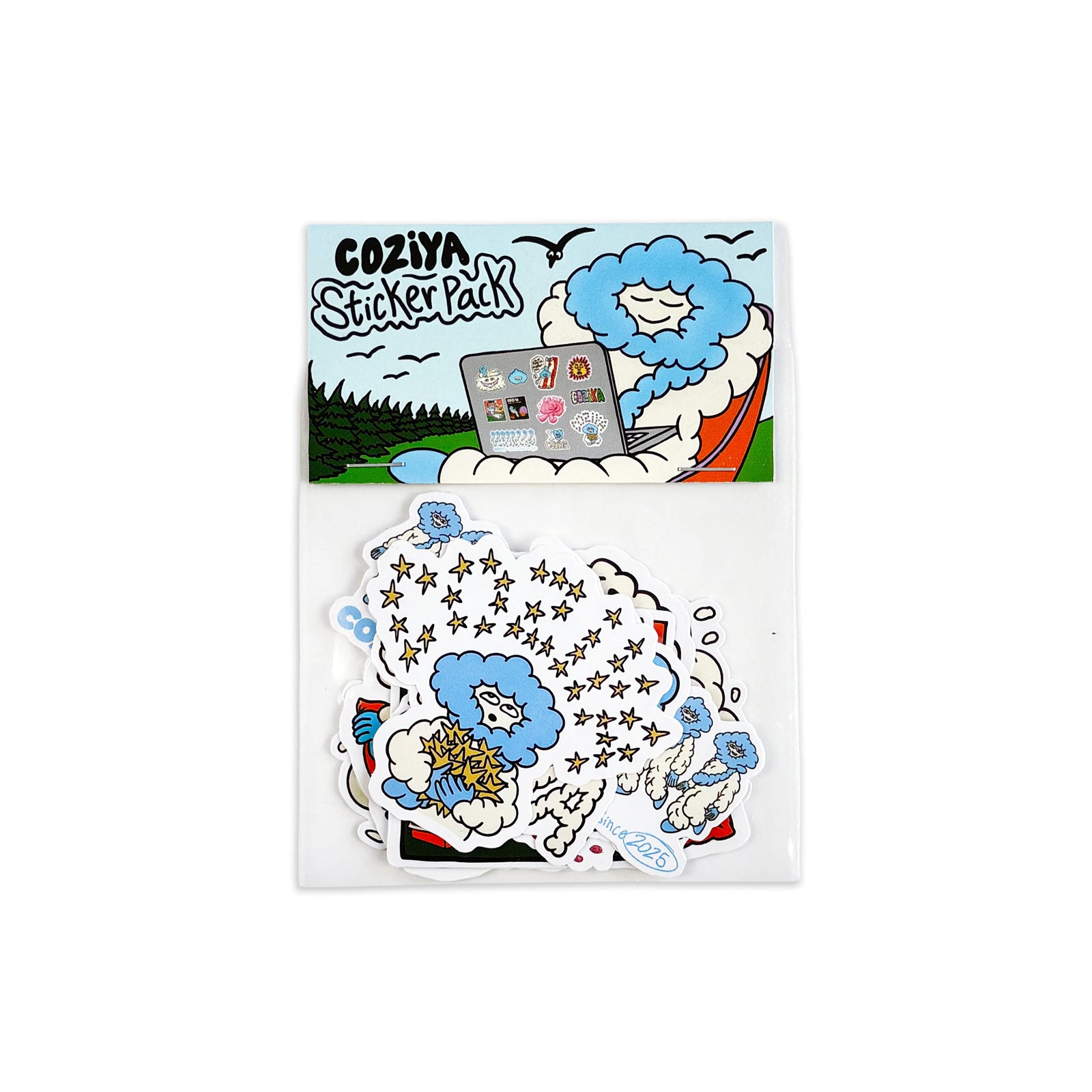 Pack de stickers vinyle Coziya® outdoor - 11 autocollants waterproof voyage